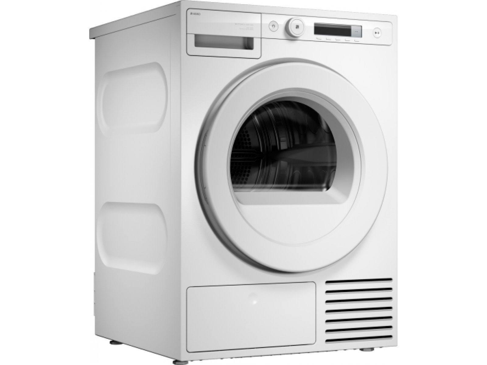 Asko T108HW боковой профиль &mdash; тонкий корпус и вентиляционные отверстия серии Classic