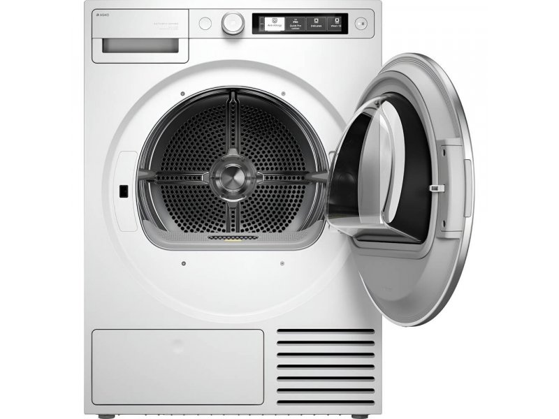 Asko T510HRXLW.P — открытый люк, TFT-дисплей и сенсорные кнопки управления 18 программами