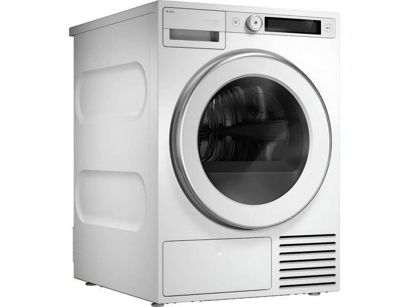 Asko T510HRXLW.P — боковой профиль, компактный корпус 59,5 см ширина, вентиляционная решётка