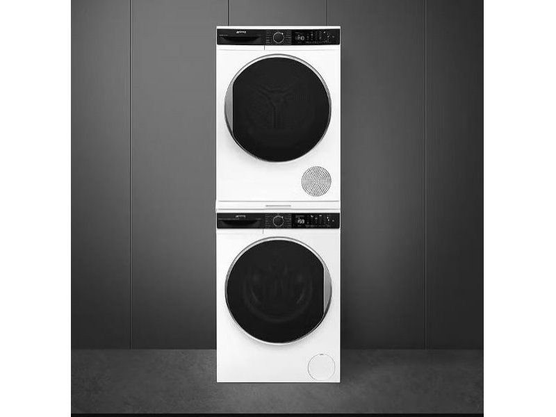 Smeg DT393RU4 в стопке — сушильная машина над стиральной, компактное размещение
