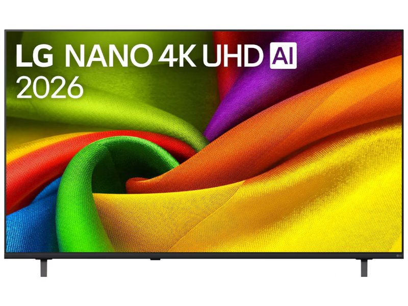 LG 85NU900B6LA Nano Cell 85 дюймов &mdash; вид спереди, экран включён с ярким изображением