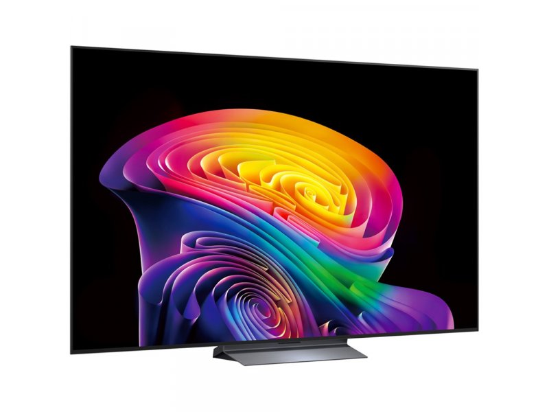 LG OLED65C6RLA боковой вид справа &mdash; компактная подставка и тонкий профиль OLED-панели