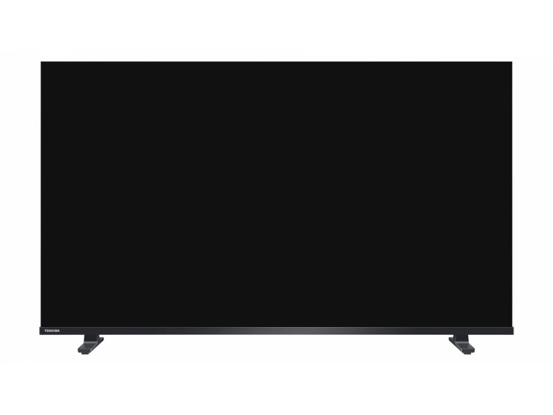 Toshiba 40V37SE на подставке — матовый чёрный корпус, выключенный экран