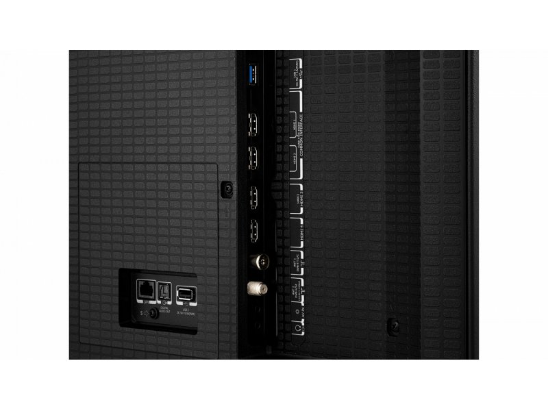 Toshiba 85Z770RE — крупный план портов задней панели: HDMI, USB, коаксиальный разъём