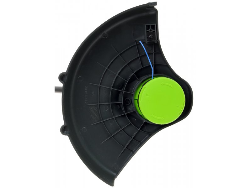 Greenworks GST2830 защитный кожух режущей части чёрный с зелёной крышкой