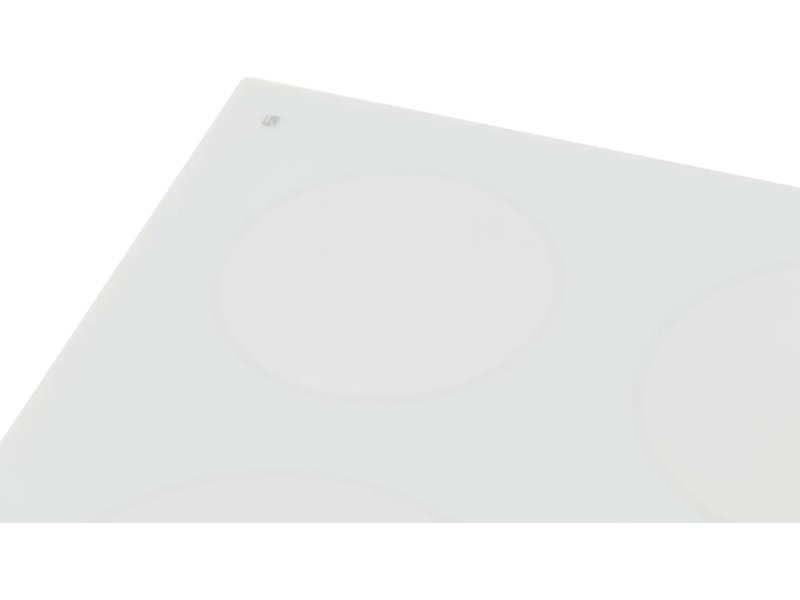 Gorenje ECT643WCSC конфорка Hi Light крупный план глянцевая белая поверхность