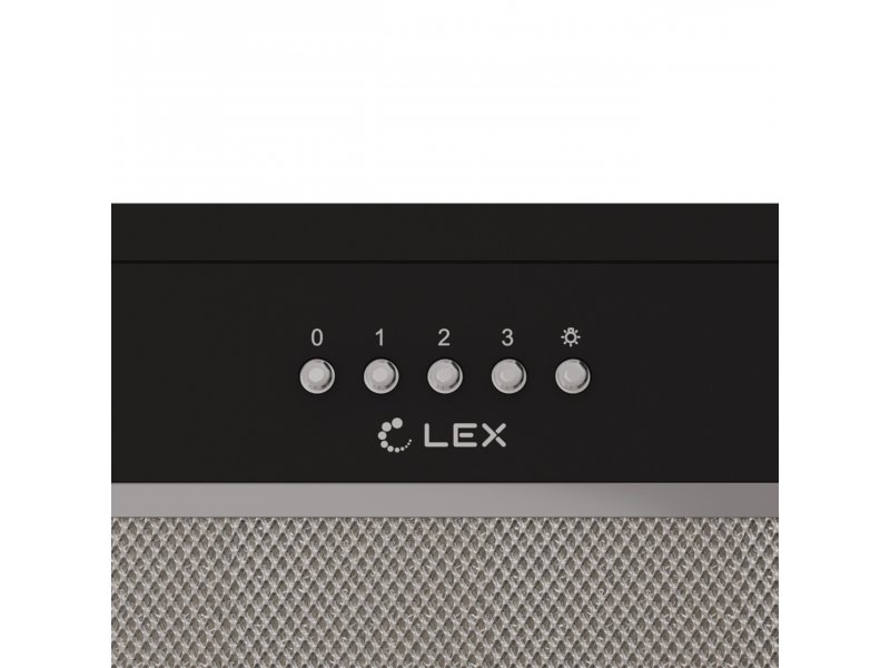 LEX Hyper 600 BL &mdash; панель управления с пятью кнопками: выкл, 3 скорости и ночной режим