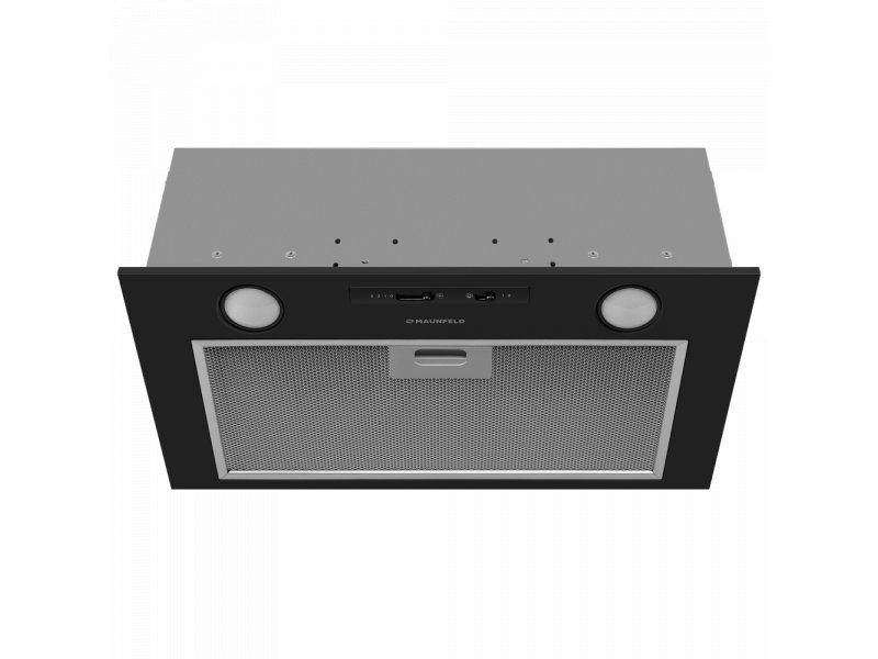 Maunfeld Crosby Light 5028 черный &mdash; фронтальный вид, сетчатый фильтр и ползунковая панель управления