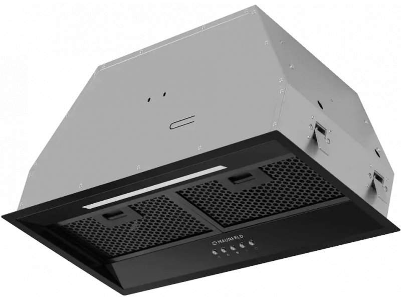 Maunfeld Vivid 603EM черный &mdash; встраиваемая вытяжка с двумя жировыми фильтрами и кнопочным управлением