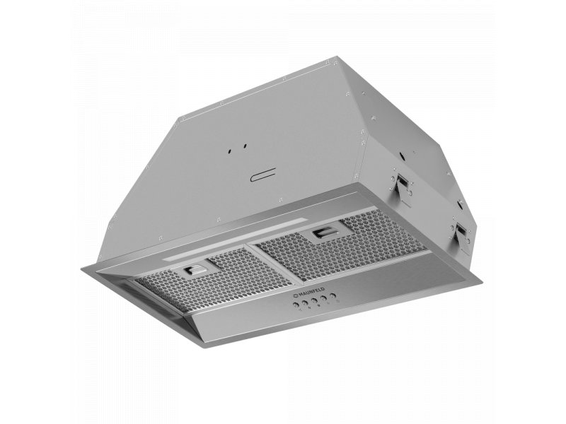 Maunfeld Vivid 603EM встраиваемая вытяжка серебристый корпус две секции с металлической сеткой