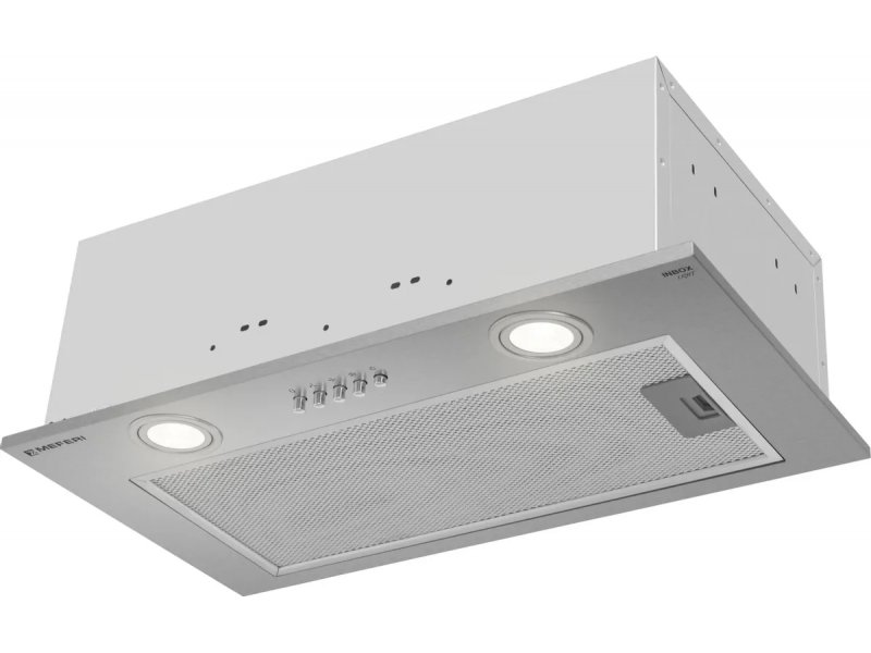 Meferi Light InBox52IX встроенная в шкаф кухонного гарнитура, боковой профиль, нержавеющая сталь