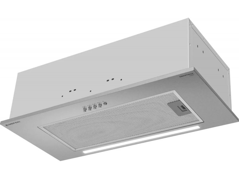 Meferi Light Smartbox60IX встраиваемая вытяжка нержавеющая сталь общий вид корпус и сетка фильтра