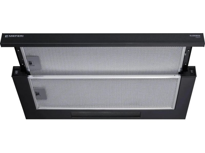 Meferi Power SlideBox 60BK обе выдвижные панели открыты двухсекционная фильтрация полная функциональность