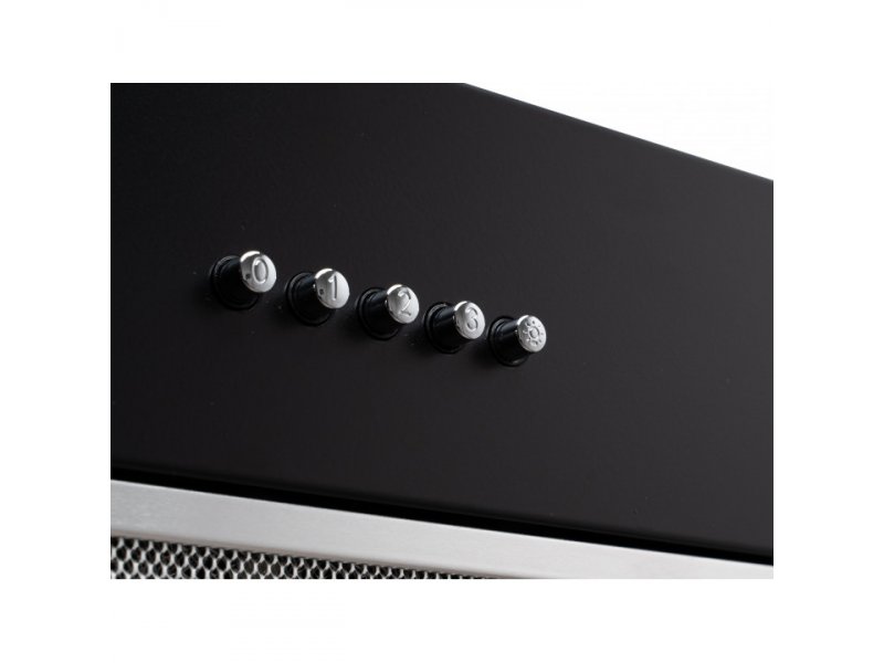 Schaub Lorenz SLD ES5220 крупный план кнопок — пять чёрных круглых кнопок с индикаторами на матовой панели