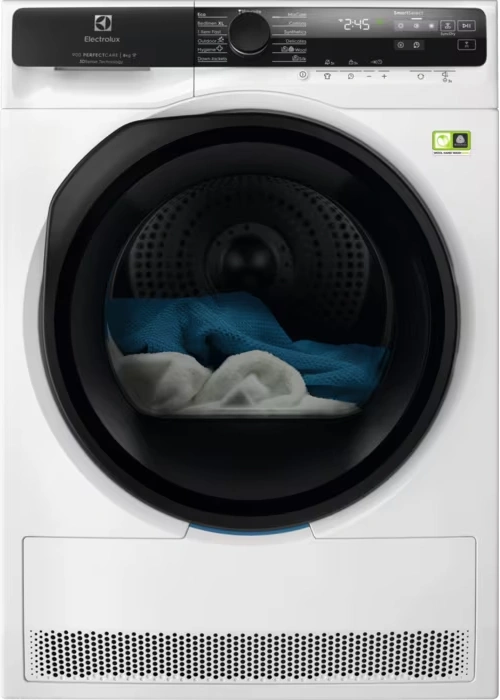 Electrolux EW9D587KCE сушильная машина белый — вид спереди панель управления дисплей