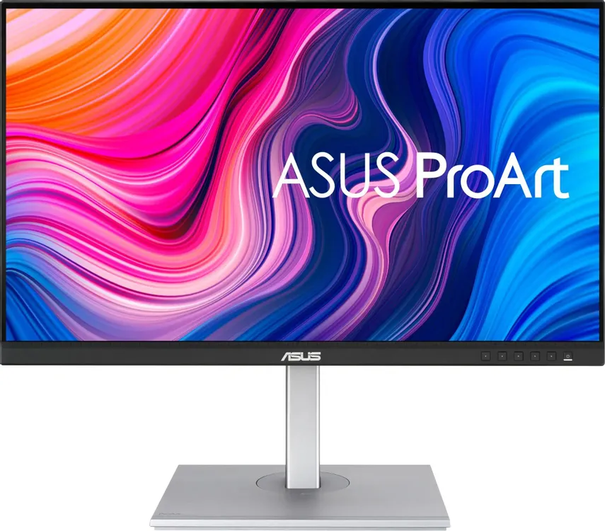 ASUS PA278CV вид спереди &mdash; демонстрация точной цветопередачи IPS-матрицы