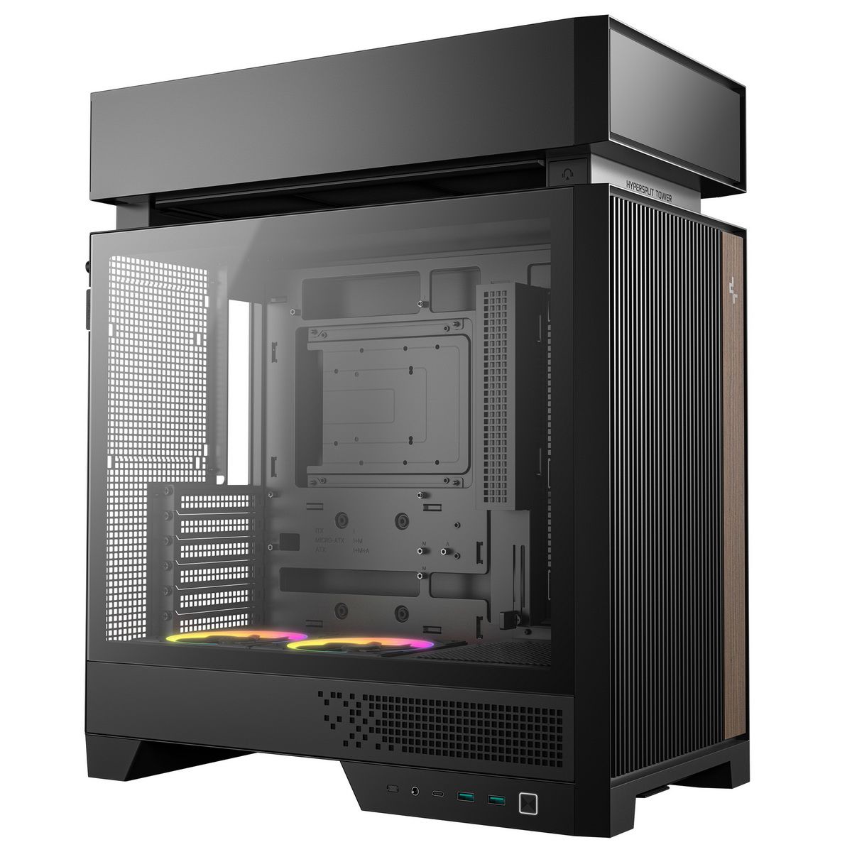 DeepCool CL660 прозрачная боковая панель ARGB подсветка внутренние компоненты