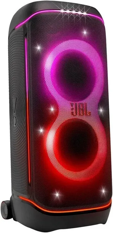 JBL PartyBox 720 два динамика LED-подсветка пурпурный красный вид спереди
