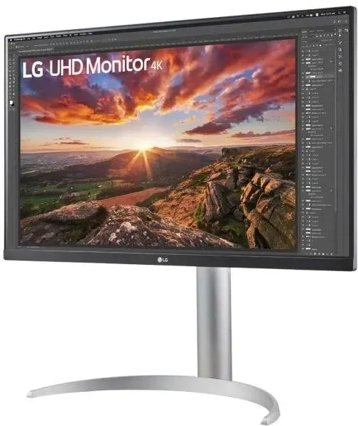 LG UltraFine 27UP850K-W &mdash; точность цветопередачи при редактировании, вид под углом