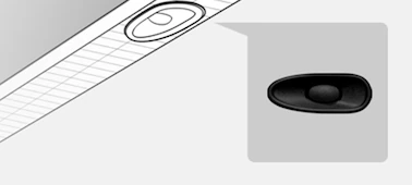 Изображение расположения динамика X-balanced speaker&trade;