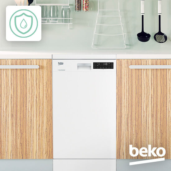 Beko BDEN48522DX встроенная посудомоечная машина с дисплеем в кухонном гарнитуре