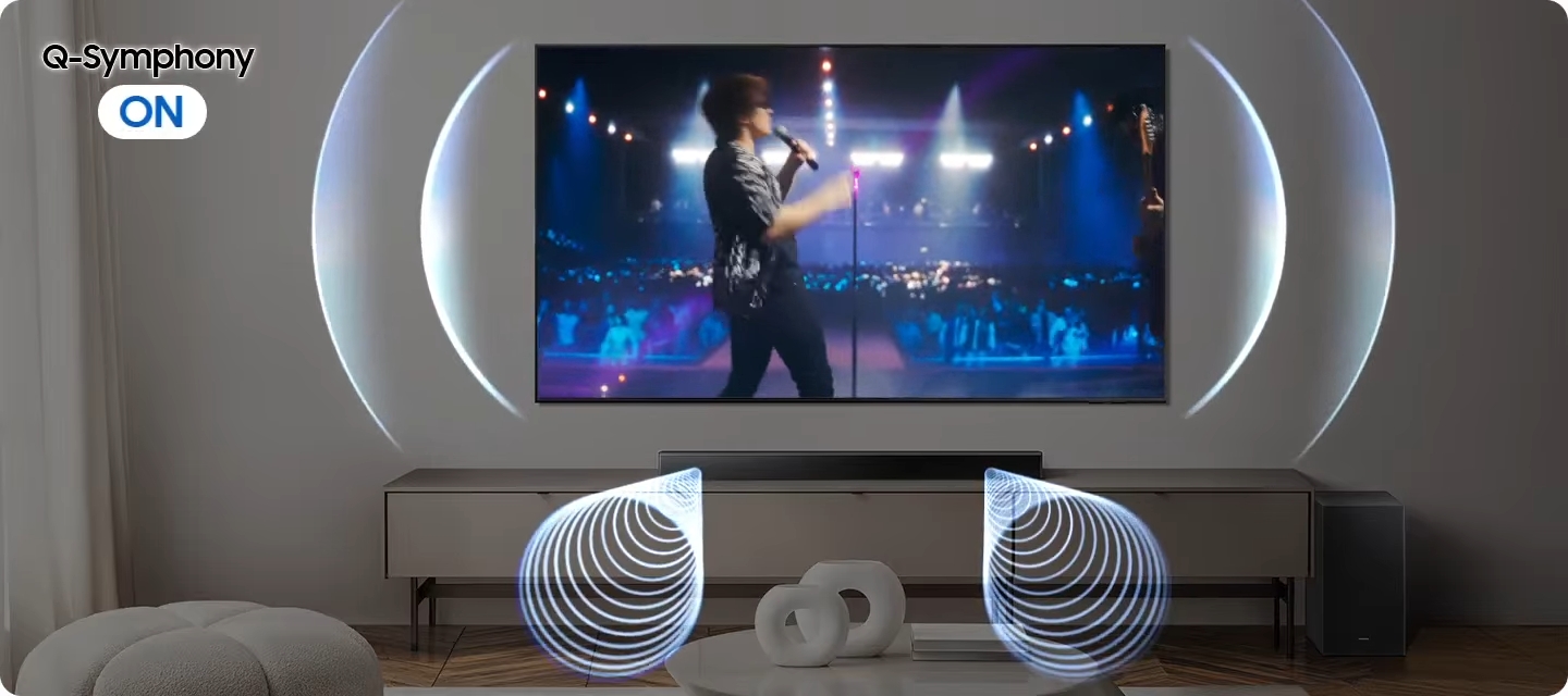 Samsung HW-B650F Q-Symphony — синхронная работа динамиков телевизора и саундбара