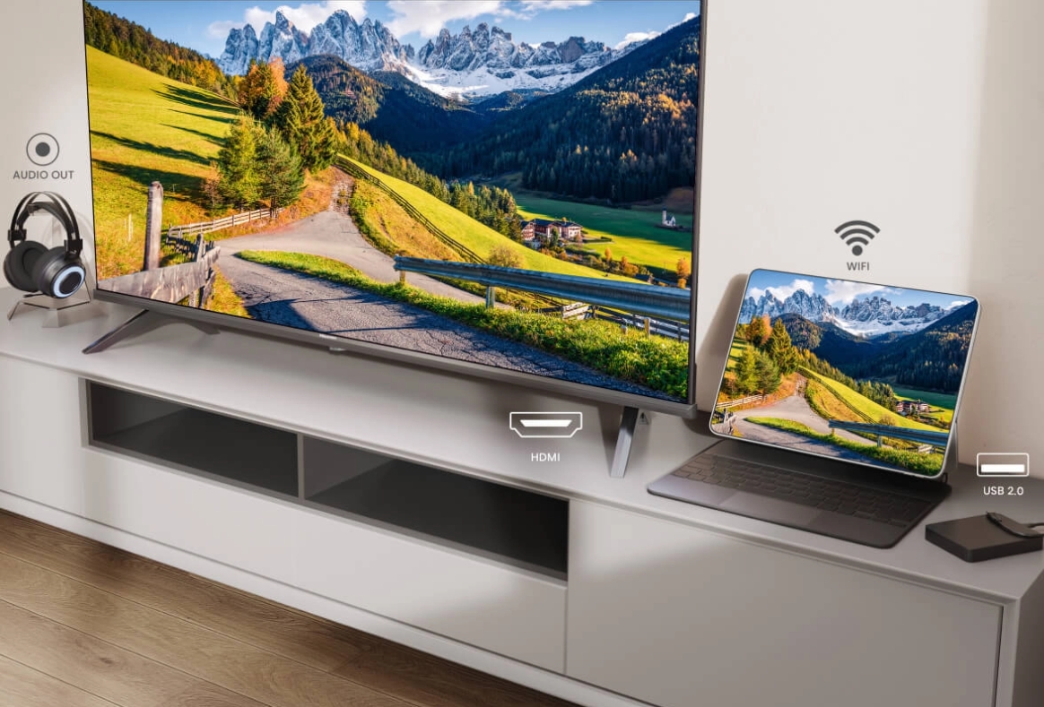 Hisense 32A4S в интерьере спальни Full HD 32 дюйма Smart TV