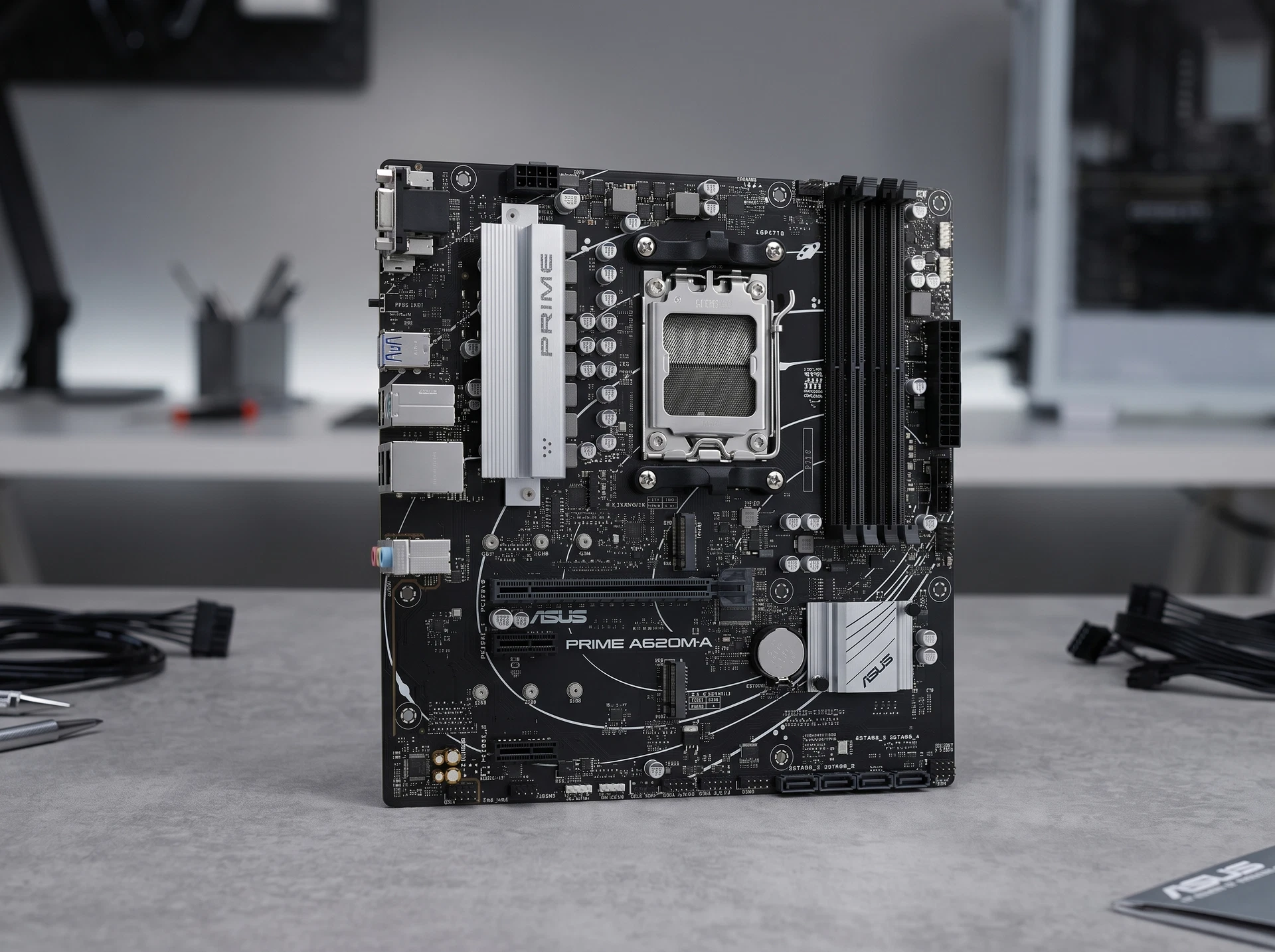 Материнская плата Asus Prime A620M-A-CSM, Socket AM5, AMD A620, mATX, RTL [90MB1F10-M0EAYC] - фото в интерьере