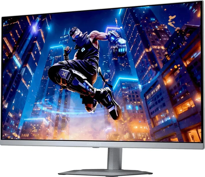 Gigabyte MO27Q2A EK ICE демонстрация цветопередачи QD-OLED &mdash; контрастные синий и оранжевый
