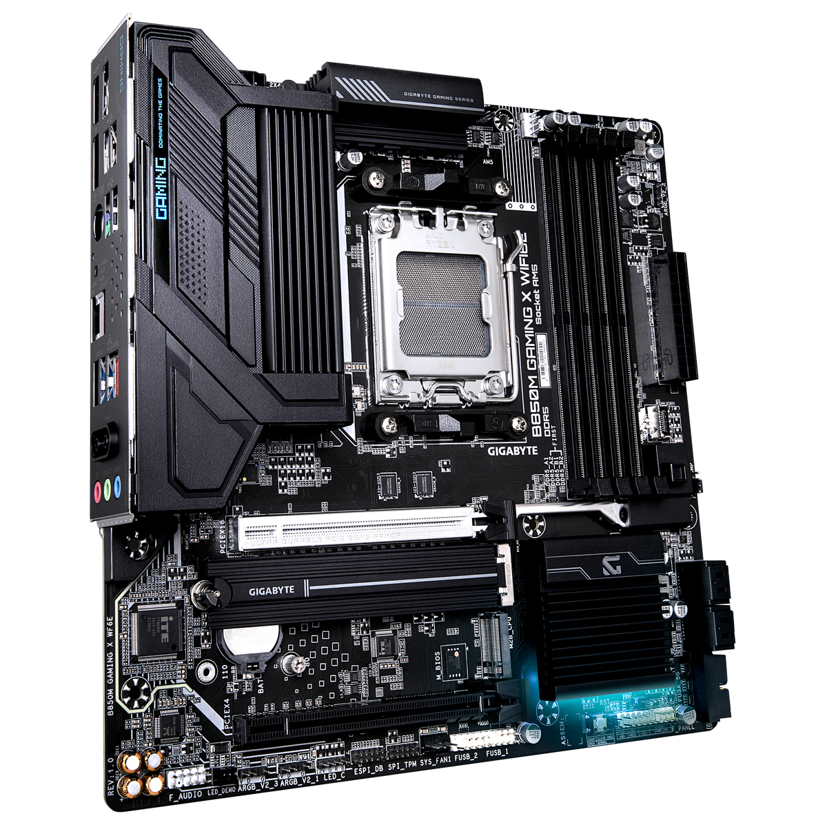 Gigabyte B850M Gaming X WiFi6E задняя панель порты USB Wi-Fi AM5 мATX