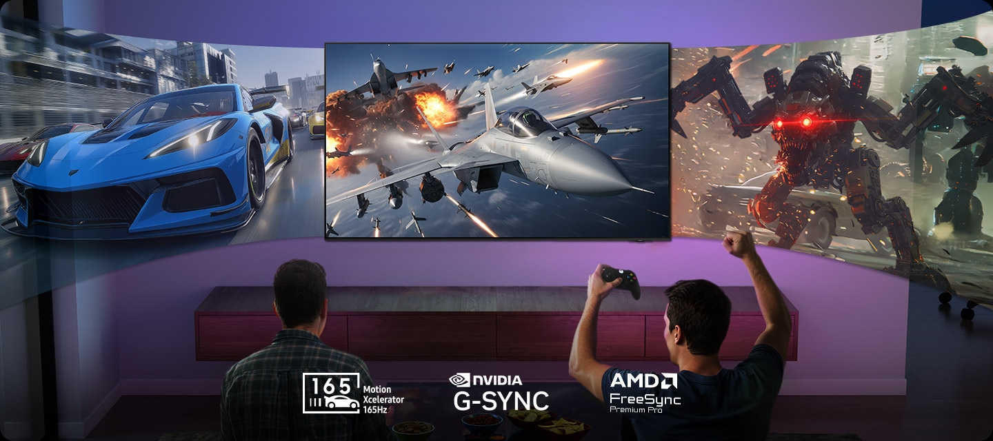 Samsung QE55S95H для игр — 165 Гц VRR, Nvidia G-Sync и AMD FreeSync Premium Pro