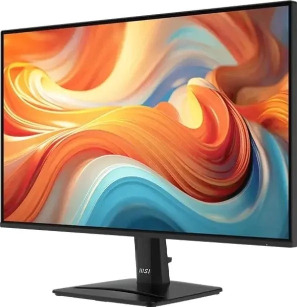 MSI PRO MP271 E14A экран с демонстрацией цветопередачи оранжево-голубые волны