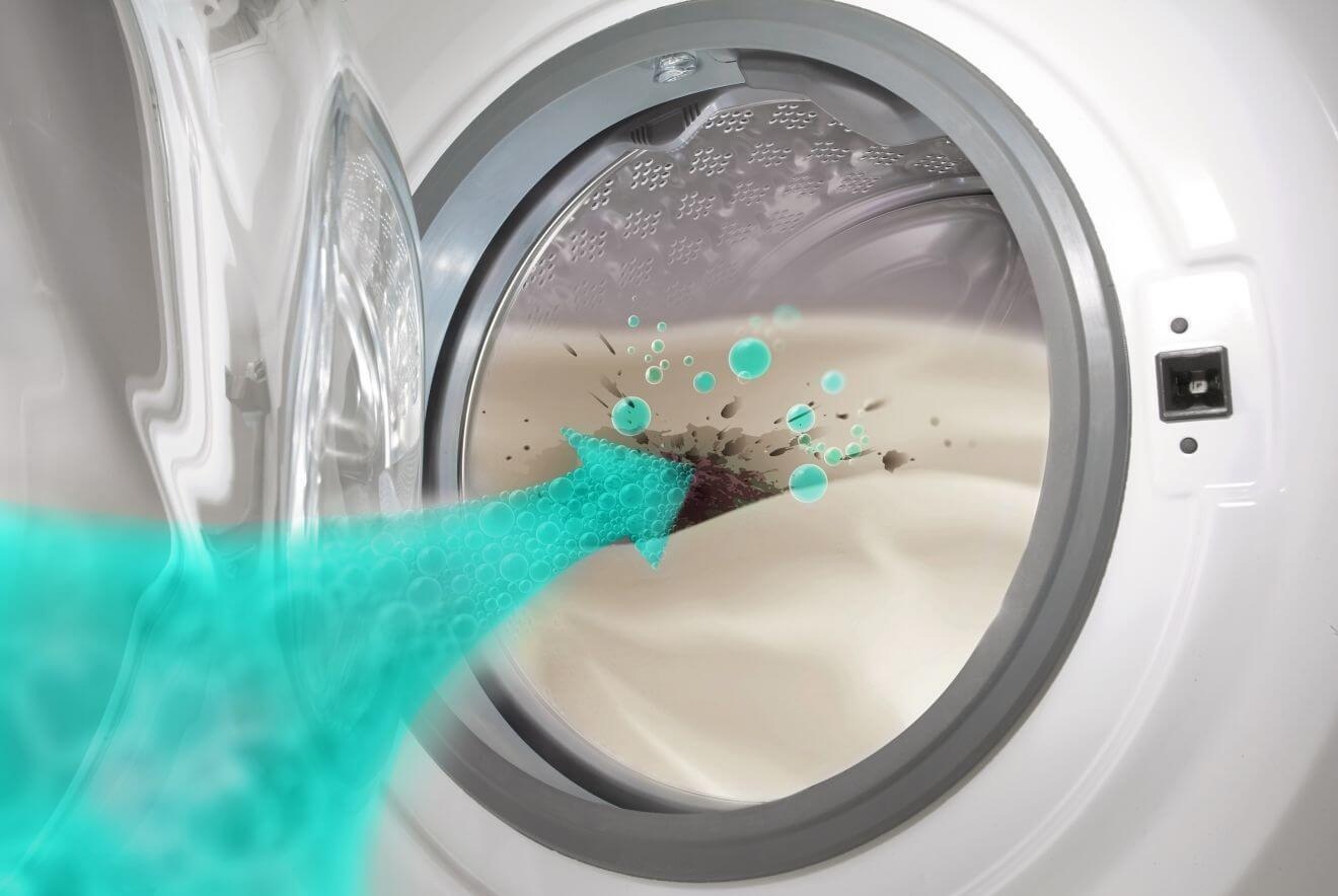 Gorenje W3D2A854ADS/R инверторный двигатель Inverter PowerDrive — конструкция в разрезе, система подвеса барабана
