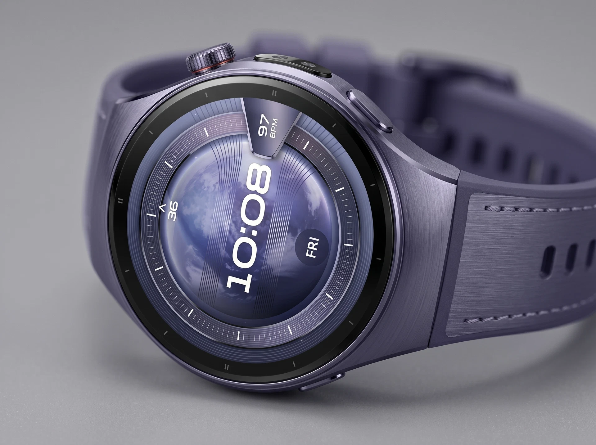 Huawei Watch 5 Rates-L39L 46mm фиолетовый — детали конструкции корпуса и ремешка в интерьере