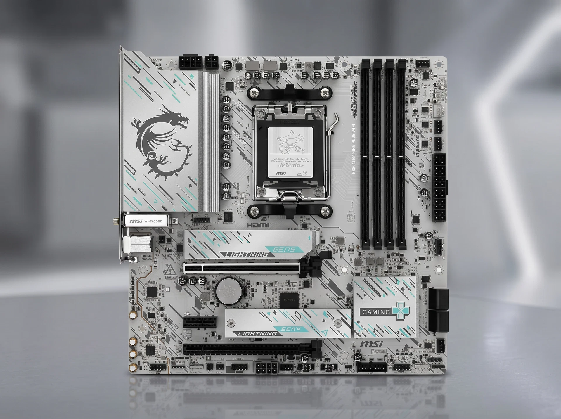 Материнская плата MSI B850M Gaming Plus Wifi, Socket AM5, AMD B850, mATX, RTL - фото в интерьере