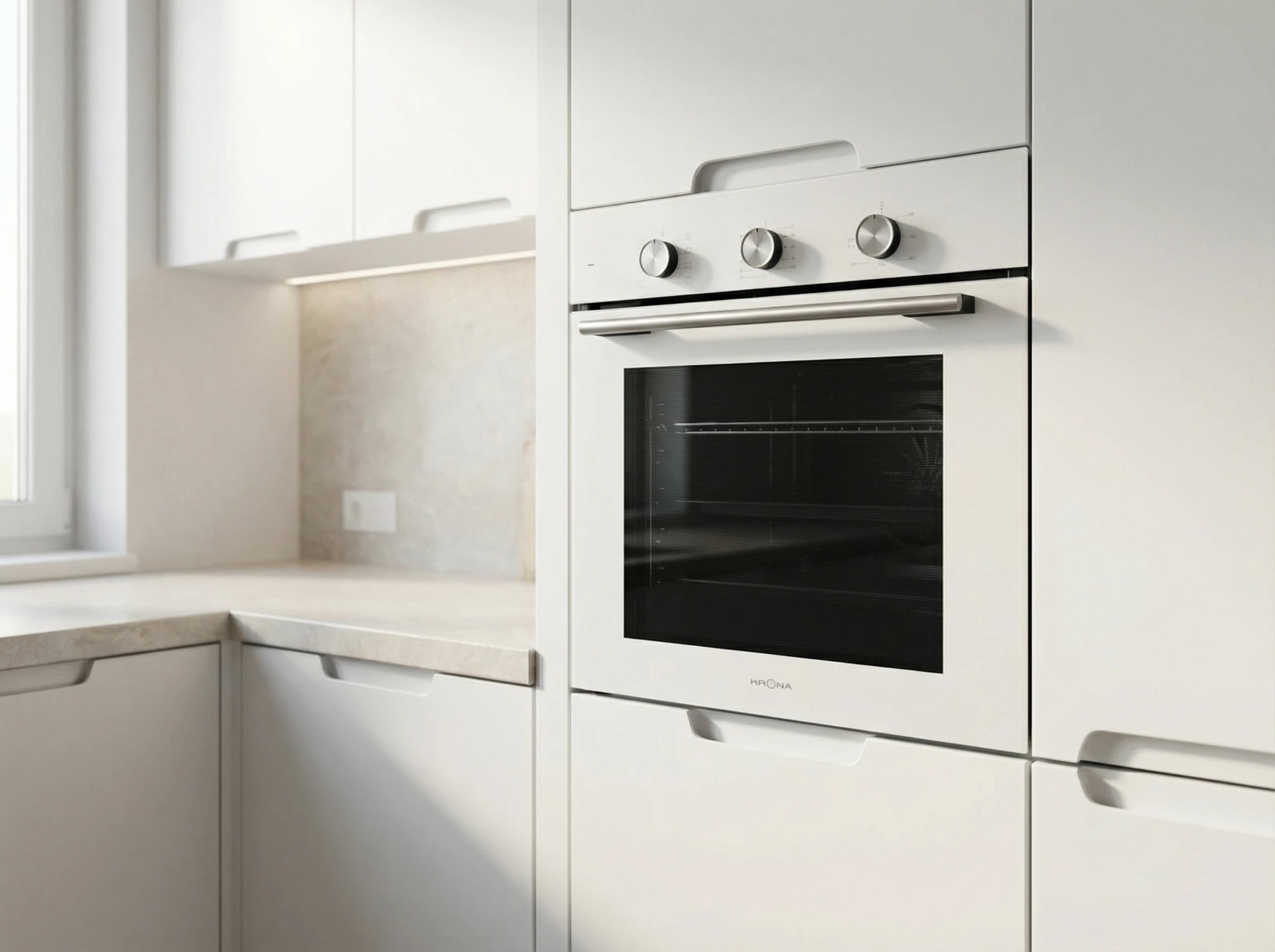 Электрический духовой шкаф Krona Birne 60 WH - фото в интерьере