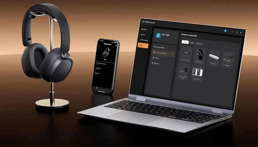 Edifier ES850NB &mdash; схема беспроводного и проводного подключения к смартфону и ноутбуку