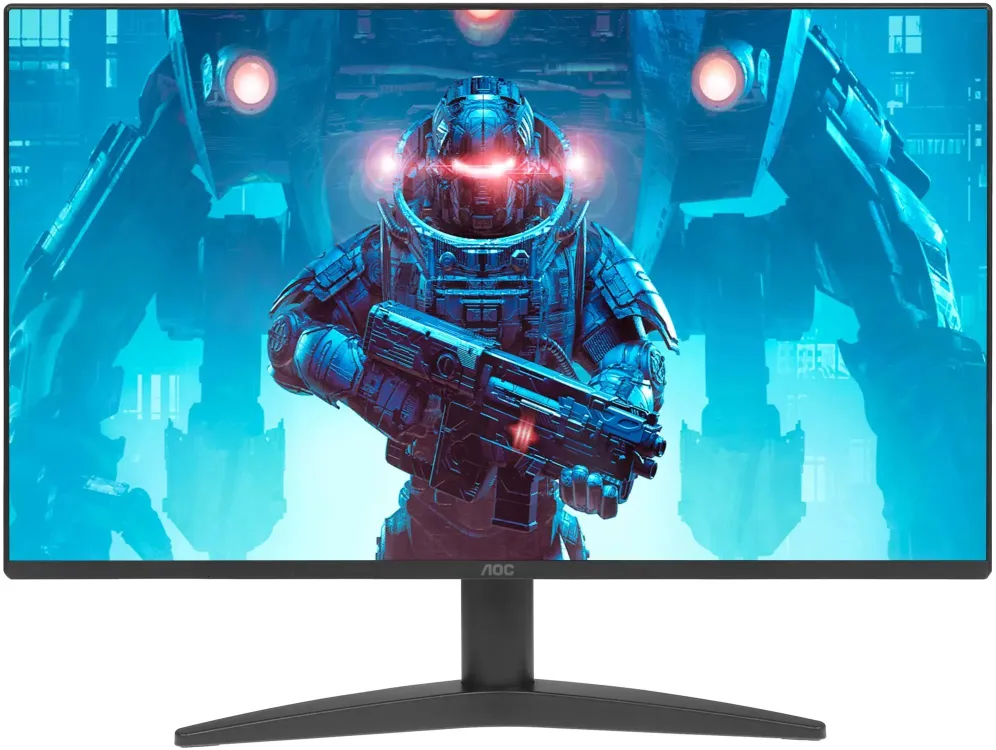 AOC 27B36X монитор с игровым контентом на экране — вид спереди