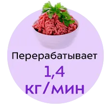 Moulinex KT-2108 производительность 1,4 кг/мин — инфографика