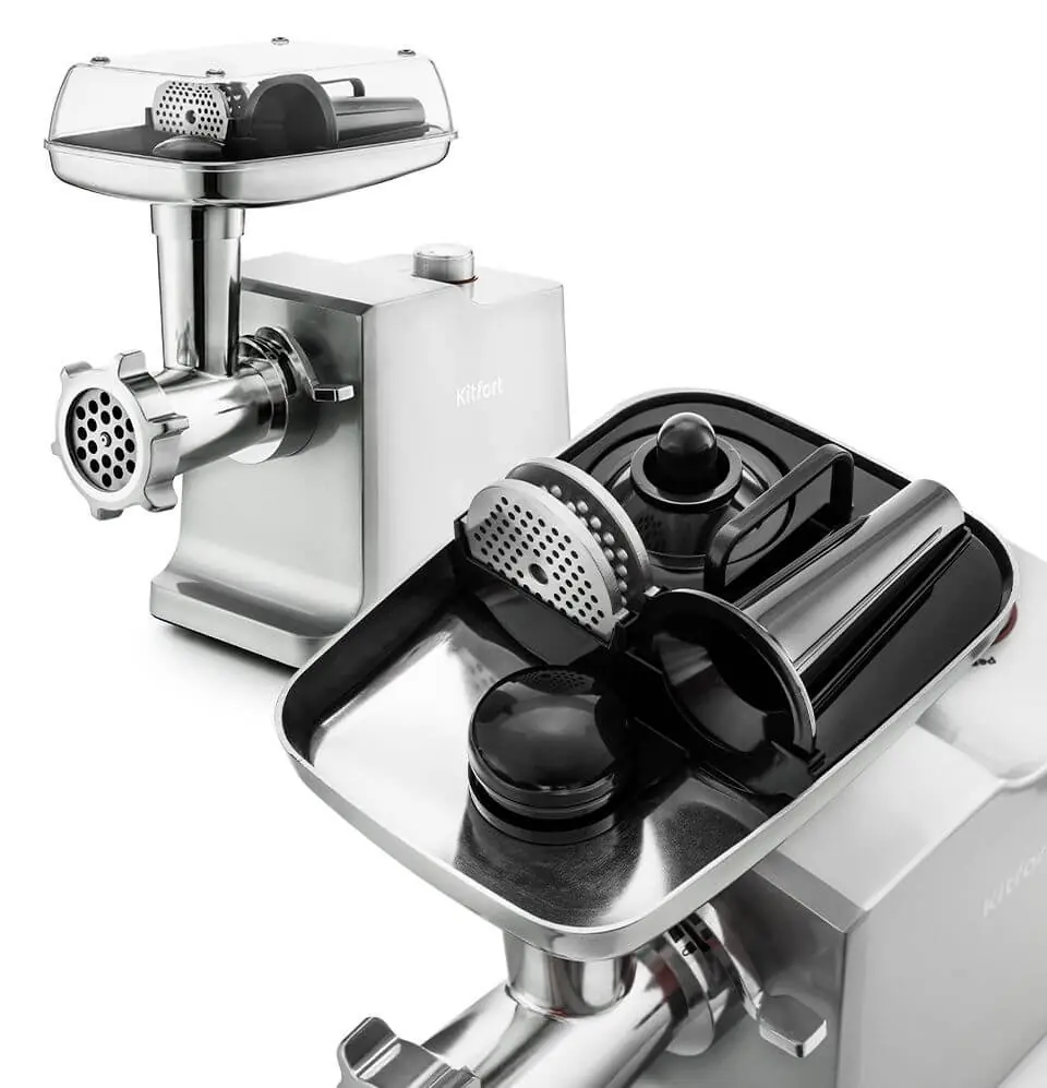 Moulinex KT-2108 полная комплектация — мясорубка, насадки, контейнер для хранения