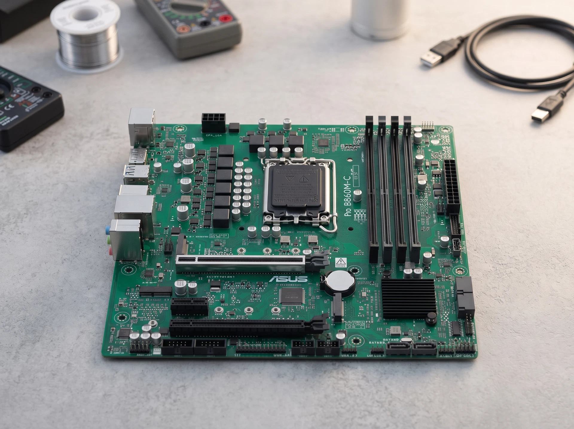 Материнская плата Asus Pro B860M-C-CSM, Socket LGA 1851, Intel B860, mATX, RTL [90MB1MCP-M0EAYC] - фото в интерьере