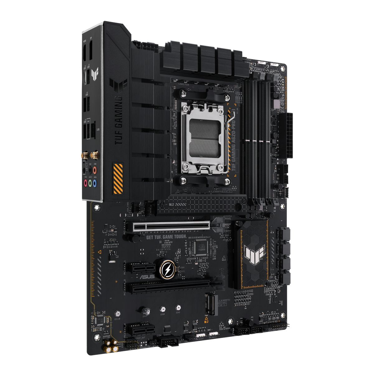 ASUS TUF Gaming A620-Pro WiFi задняя панель — USB, HDMI, DisplayPort, LAN, аудиоразъёмы
