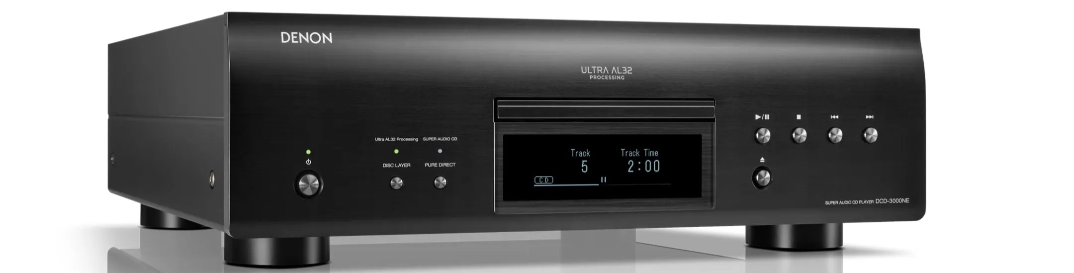 Denon DCD-3000NE Black передняя панель — фронтальный лоток и дисплей
