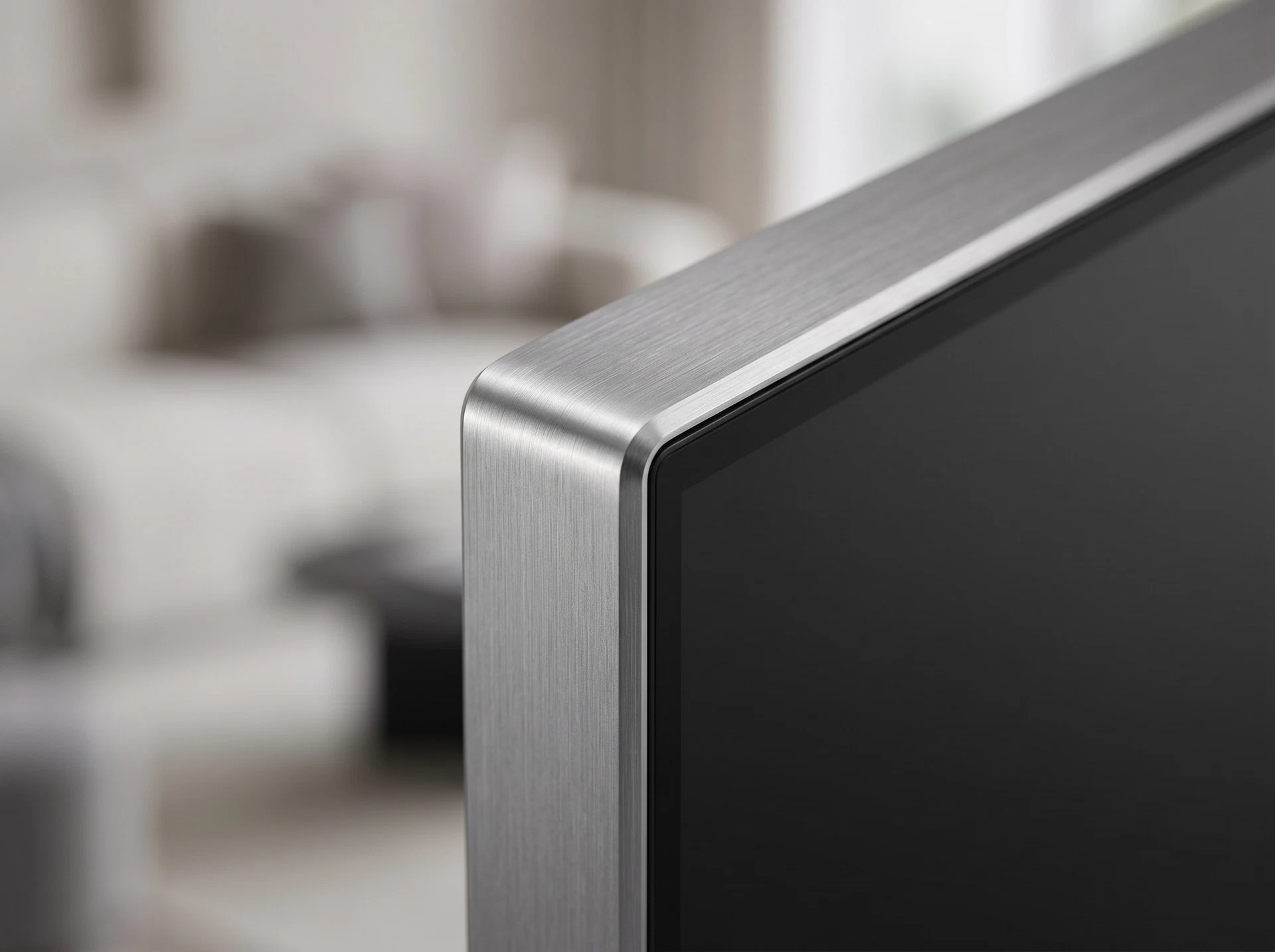 Samsung QE50QN80H в интерьере — настенная установка, тонкий профиль в комнате