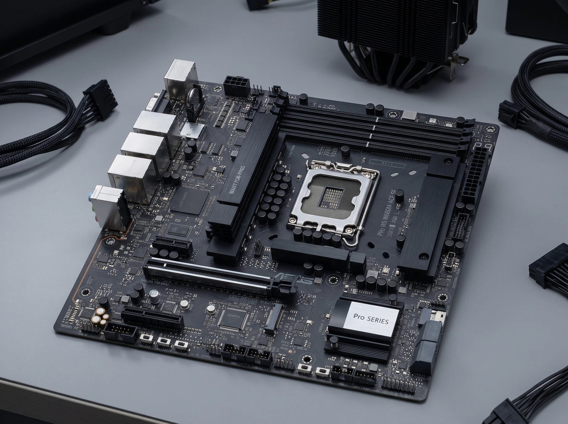 Материнская плата Asus Pro WS W680M-ACE SE, Socket LGA 1700, Intel W680, mATX, RTL [90MB1FA0-M0EAY0] - фото в интерьере
