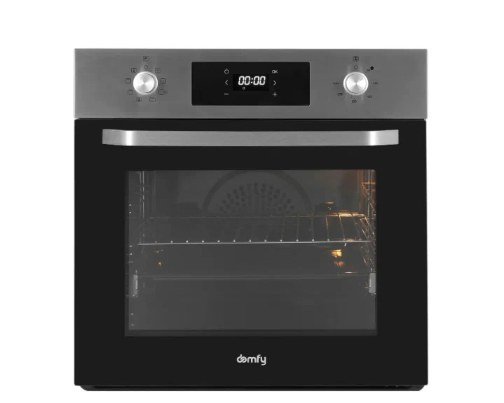 Domfy DM6642EO IX вид спереди с открытой камерой и цифровым дисплеем