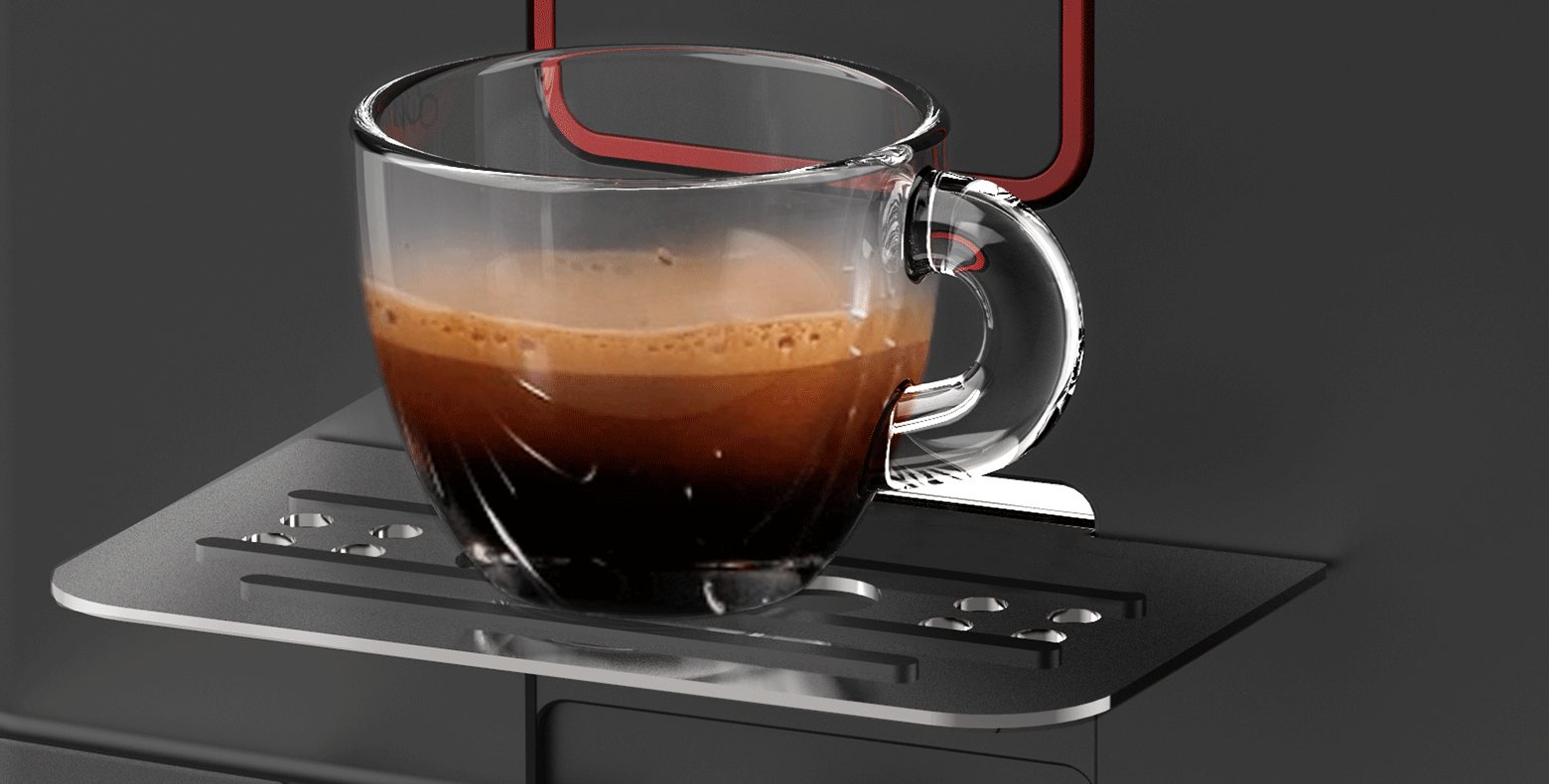 Gaggia Magenta Prestige поднос для эспрессо из нержавеющей стали с чашкой готового кофе