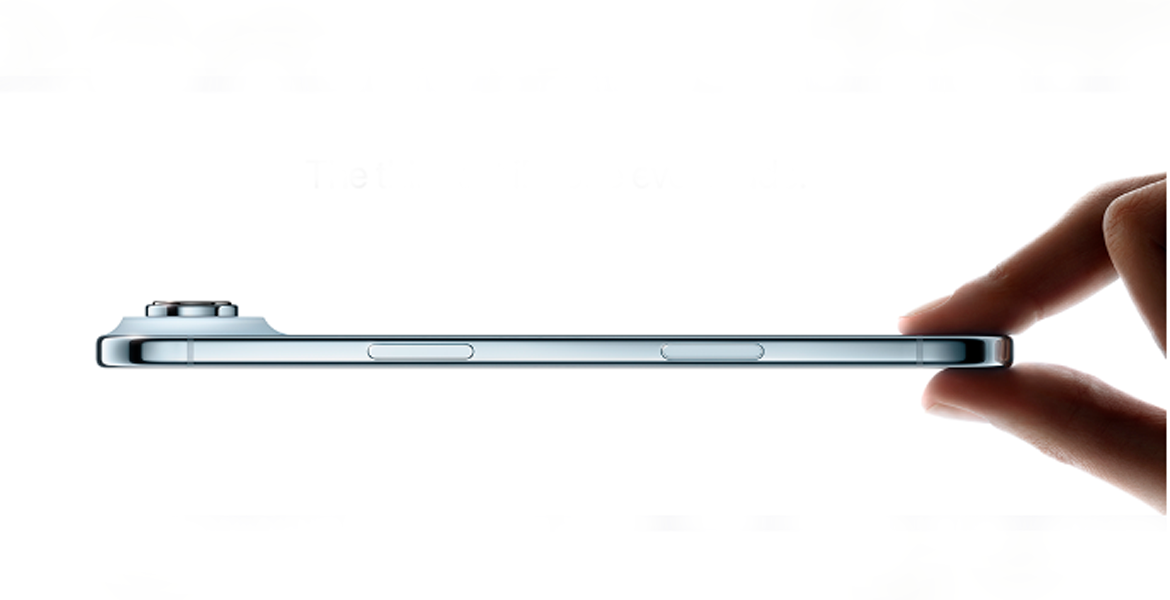 Apple iPhone Air 1TB eSIM Cloud White — тонкий корпус iPhone Air в профиль