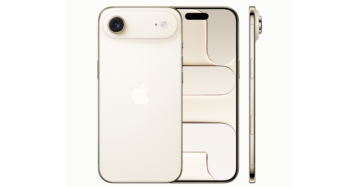 iPhone Air 1TB eSIM Cloud White — вид спереди и сзади, дисплей Super Retina XDR