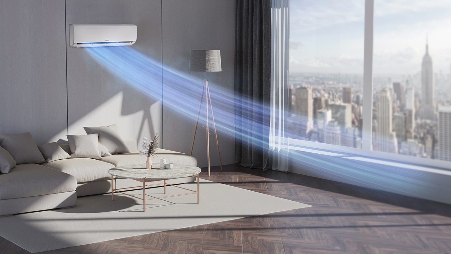Samsung AR12TXHQASI наружный блок &mdash; монтаж на фасаде